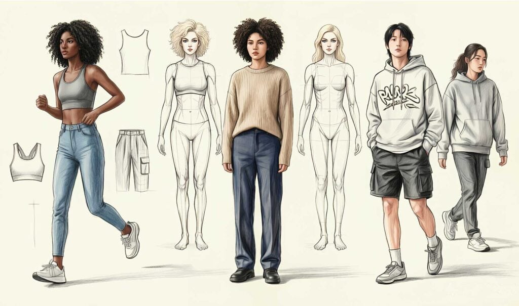 Custom clothing manufacturer for streetwear activewear and corporate apparel