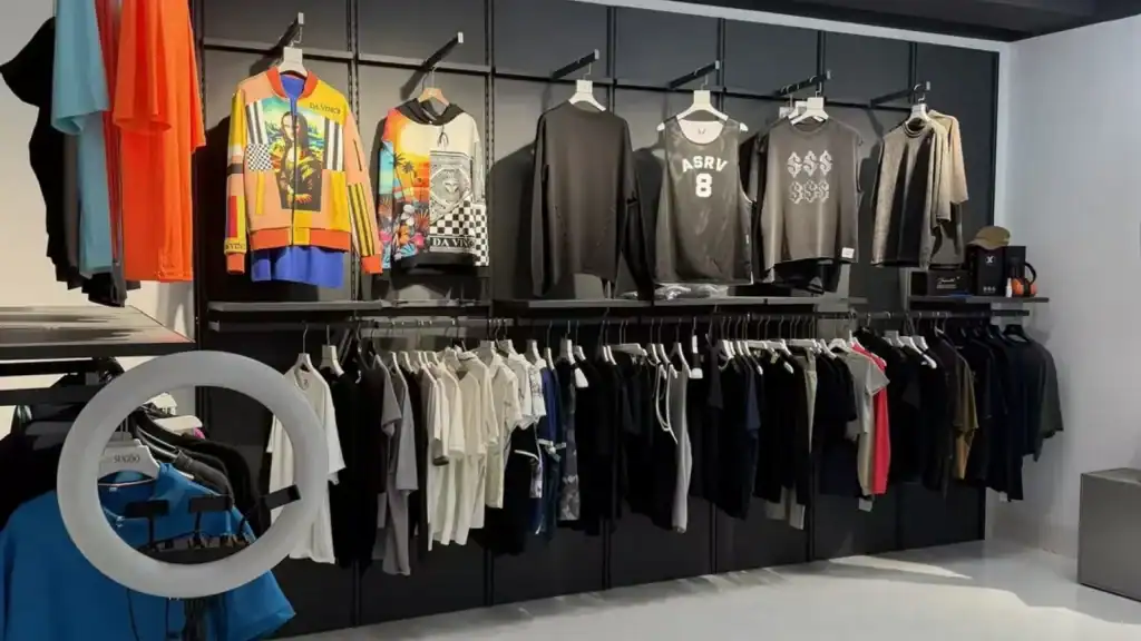 DETOSUN sample room for Coming Soon apparel review