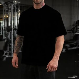Wholesale Customize Men's  Oversize T-shirts Summer Running Breathable Gym Puff Screen Print Plus Size Shirts for men