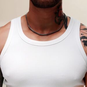 High Quality Cotton Ribbed Men's Tank Top Slim Fit Gym Fitness Running Sports Embroidery Graphic Customizable Tank Top