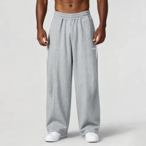 Wholesale Men's Casual Baggy Pure Cotton Joggers Training Gym Fitness Men's Oversize Pants Custom Printing Color Men's Pants