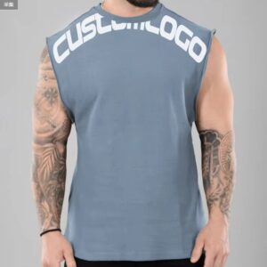 New Style Custom Embroider Logo Tank Tops Cotton Sleeveless Blank Fitness Gym Workout SportTank Tops