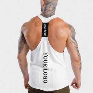Wholesale Oversized Men's Vests Custom LOGO Sports Workout Vest Men Fitness Sleeveless Customized Plus Size GYM Men's Tank Tops