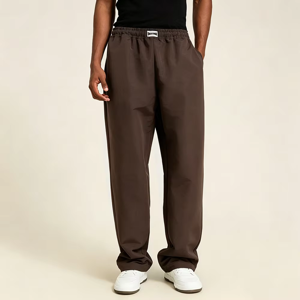 OEM Wholesale Men's Casual Streetwear Gym Joggers Pants Plus Size Polyester Men's Joggers Wide Leg Men's Pants