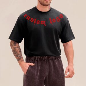 Custom 220gsm High Quality Oversized t Shirt Heavy Weight Cotton Dtg Custom t Shirt Heavy Cotton Gym Oversized Men Shirts