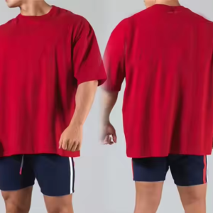 Oversized Heavyweight Men's Cotton Gym Blank T-shirts Plus Size Sports Plain Streetwear Men Oversized Shirts Custom Manufacturer