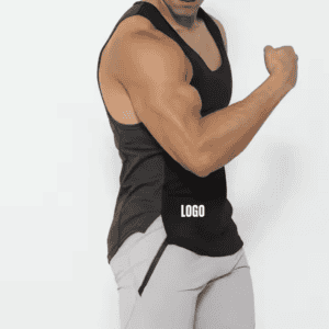 High-Quality Custom Men Gym Stringer Tank Top Workout Running Fitness Sublimation Embroidery Vest Cotton Blank for Men