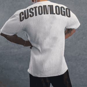 Wholesale Custom Men's Plain T-shirt Oversized Cotton Blank White Sports Gym Streetwear T-shirt Heat Press Printing Logo for Men