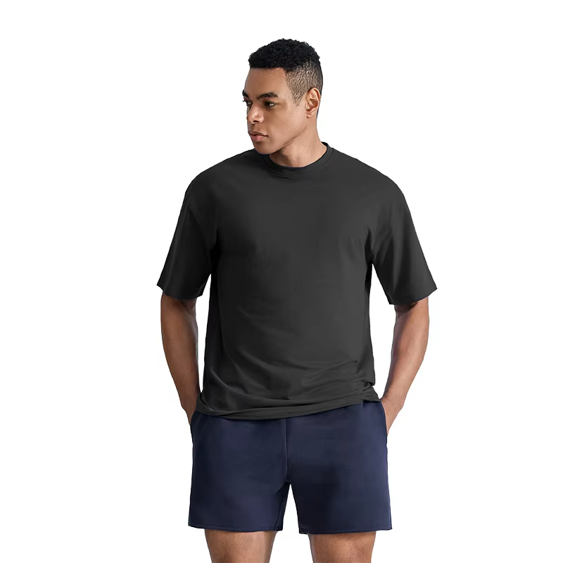 Men's Custom Oversized Gym Sports Shirts High Quality Cotton Training Running Digital Puff Printing Graphic Plus Size Tee Shirts