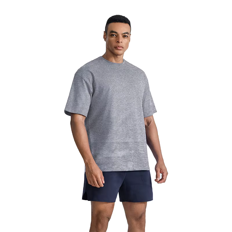 Men's Custom Oversized Gym Sports Shirts High Quality Cotton Training Running Digital Puff Printing Graphic Plus Size Tee Shirts