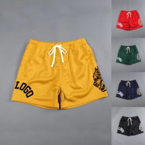 2023 New Men's Fashion Beach Shorts Mesh Quick Dry Multi-color Sports Quarterspolyester and Elastane Sports Shorts Pants Men