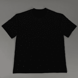 Wholesale Custom Men's Oversize Cotton T-shirts High Quality Rhinestone Vintage Shirts Hip Hop Streetwear Heavyweight Shirts