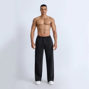 Custom 400 GSM Blank Straight Leg Joggers Pants for Men Baggy  Flared  Baggy Sample Jogger Pants for Men Joggers Men