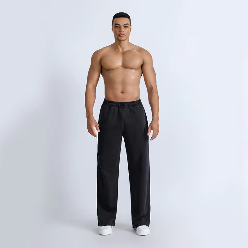 Custom 400 GSM Blank Straight Leg Joggers Pants for Men Baggy Flared Baggy Sample Jogger Pants for Men Joggers Men