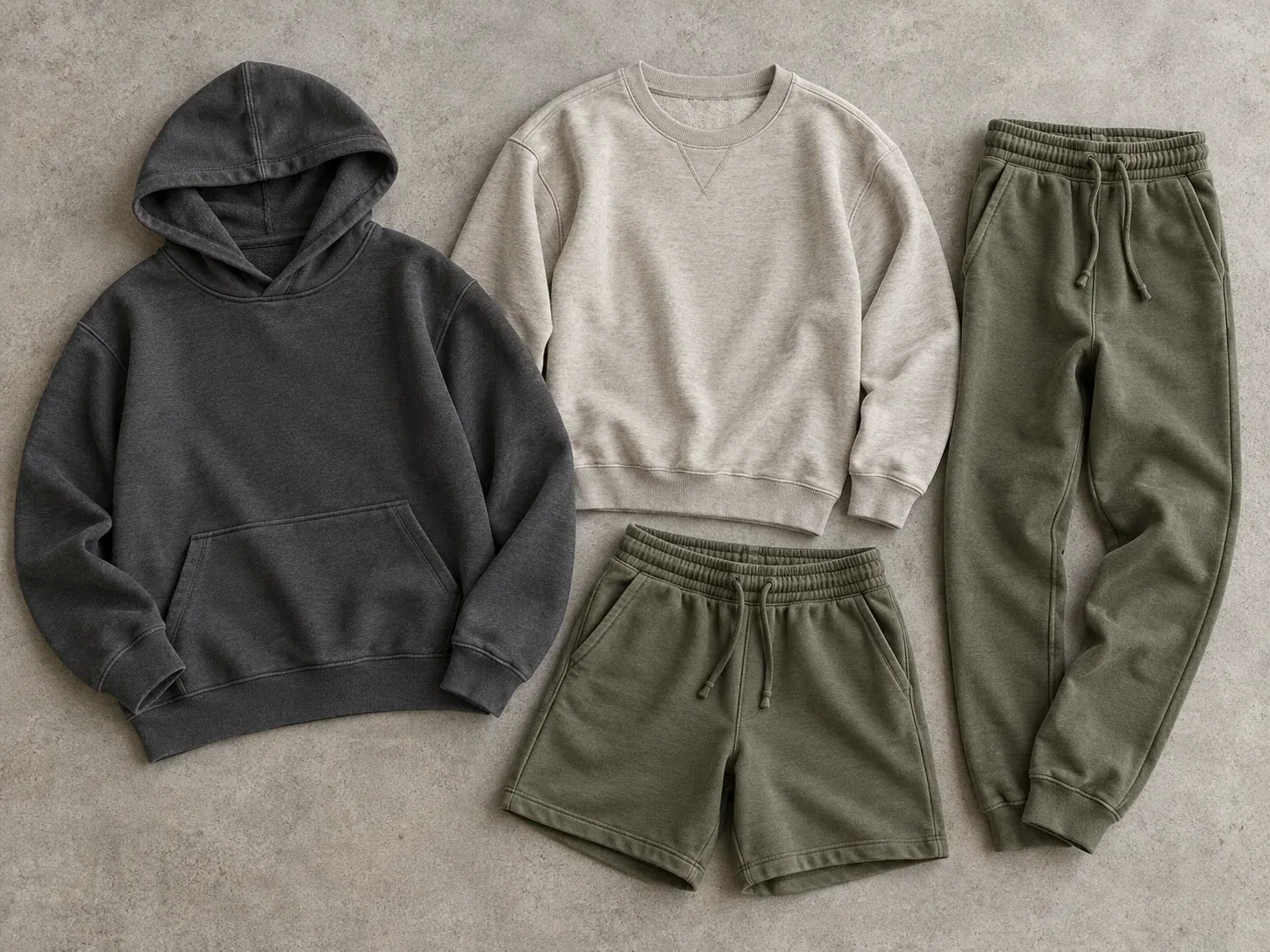 Comfortable hoodie and sweatpants for activewear and casual wear.