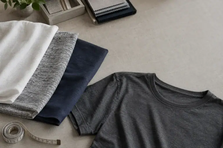 Fabric samples for custom clothing manufacturing and design.