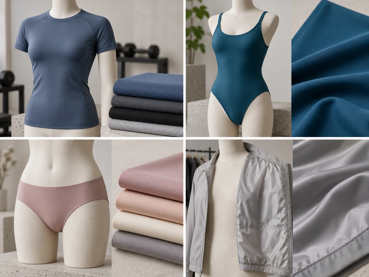 Unbranded microfiber fabric applications in activewear swimwear underwear and lining