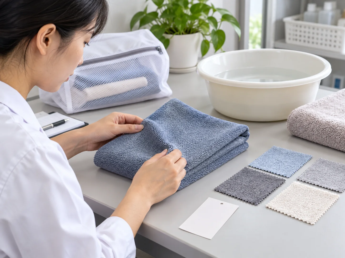Microfiber fabric care and wash specimen review