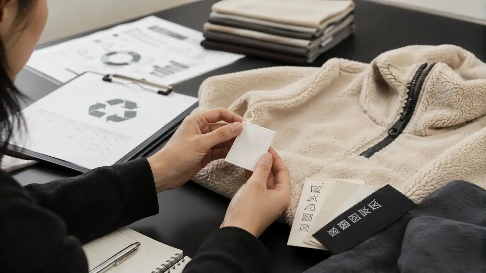 Equipo de diseño trabajando en prototipos de ropa personalizada en DETOSUN.