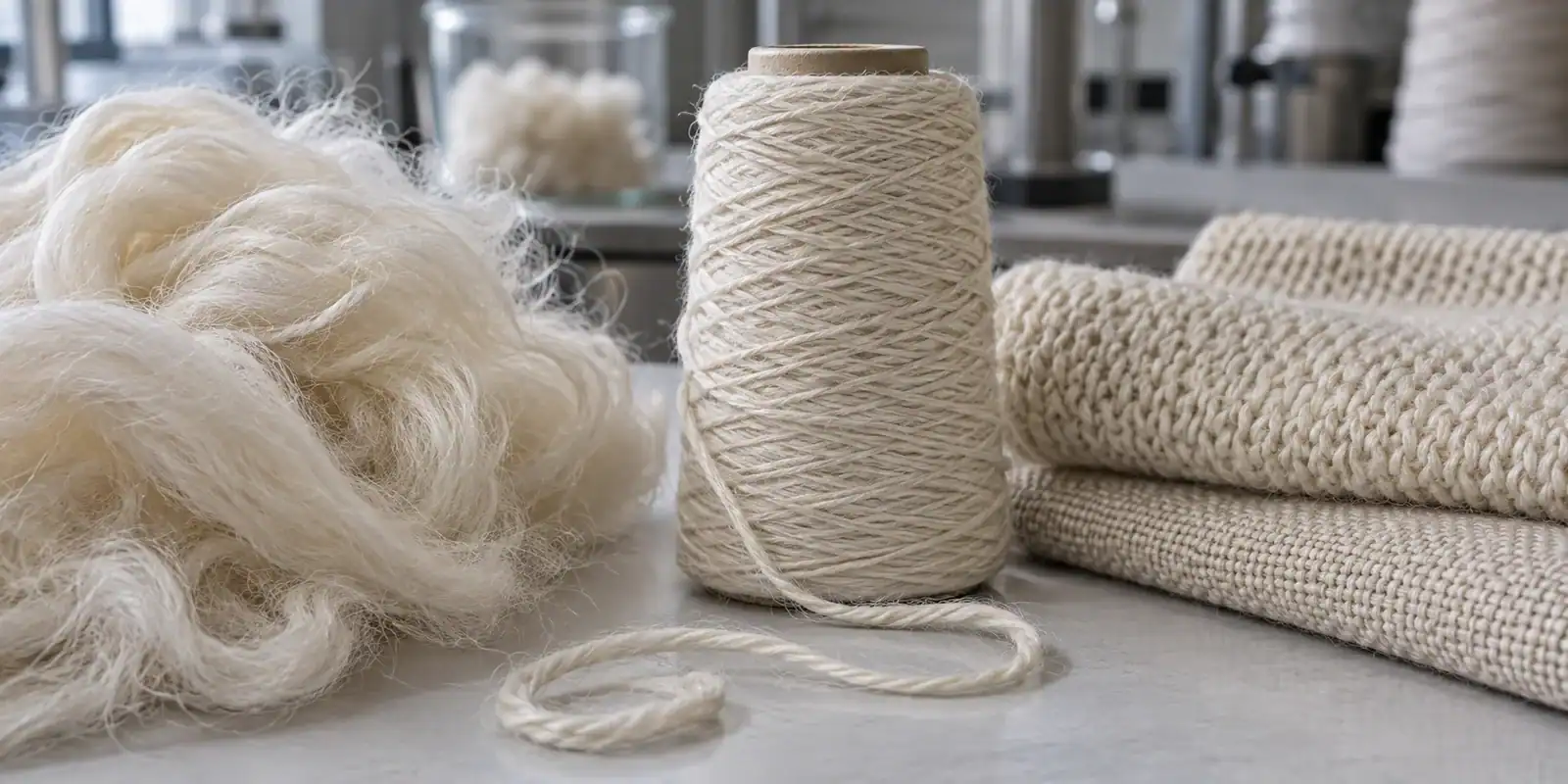 Textile materials and yarns for custom clothing production.