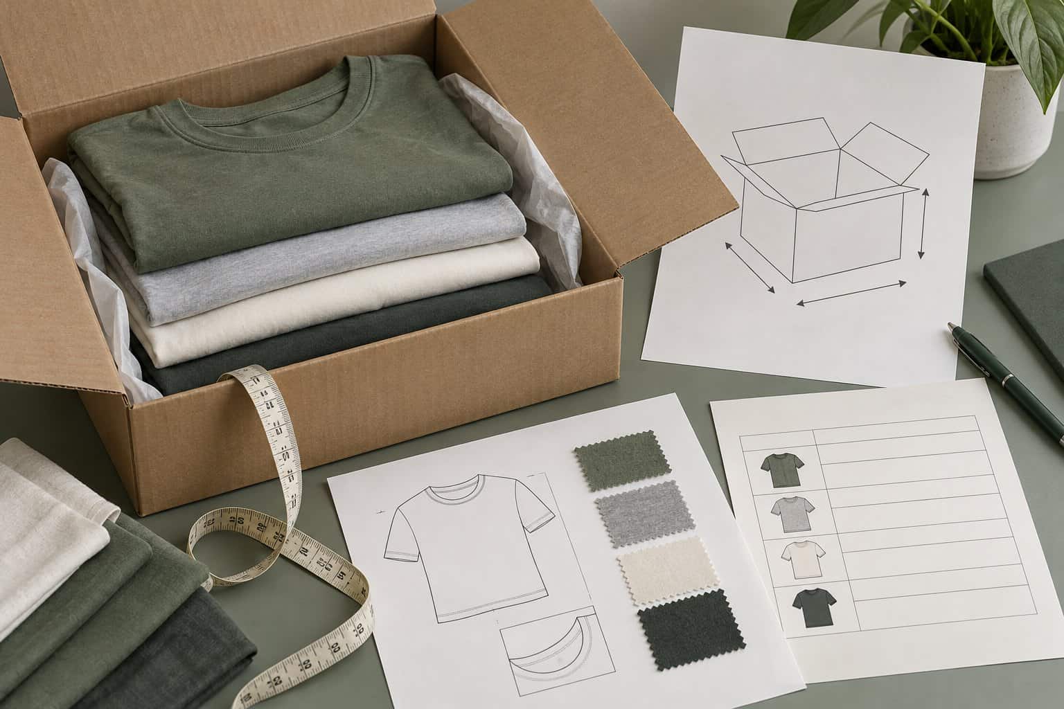 Clothing design and fabric selection for custom apparel production.