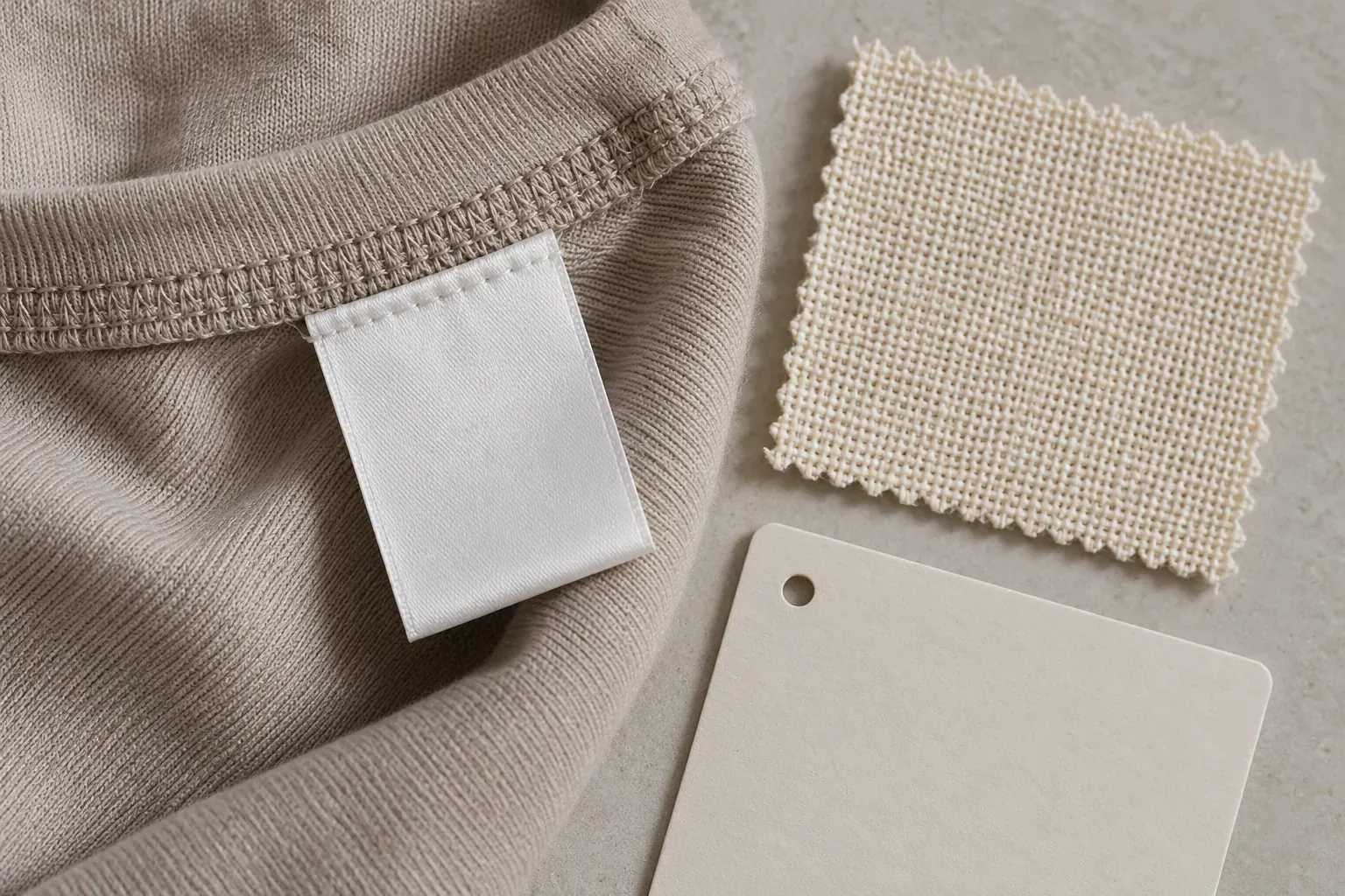 Fabric swatch and clothing material for custom apparel design.